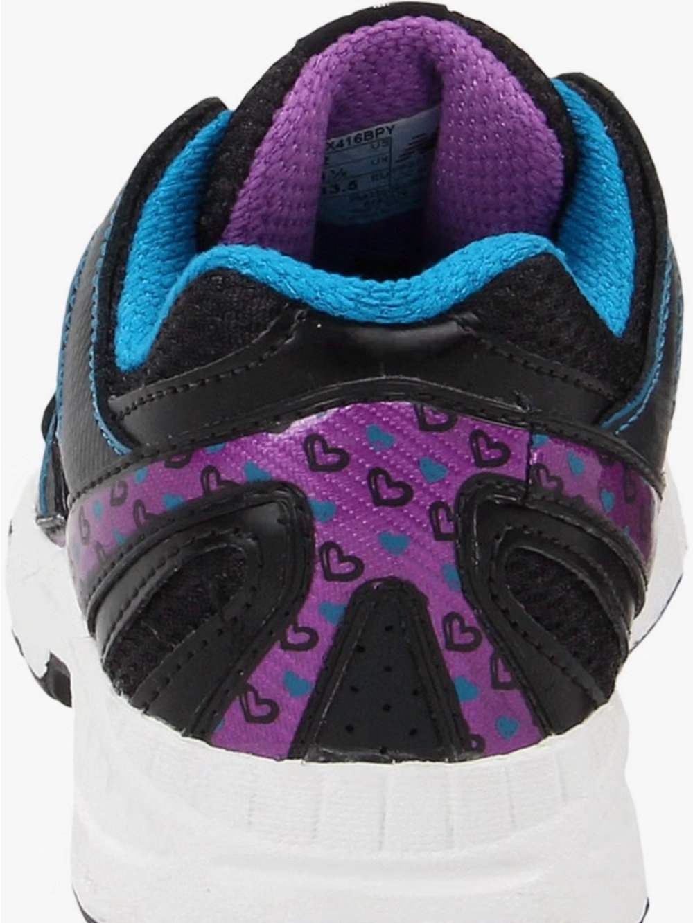 New Without Box New Balance Kid's 416 V1 Running Shoe, Black/Purple, 11.5 M US - Picture 3 of 10